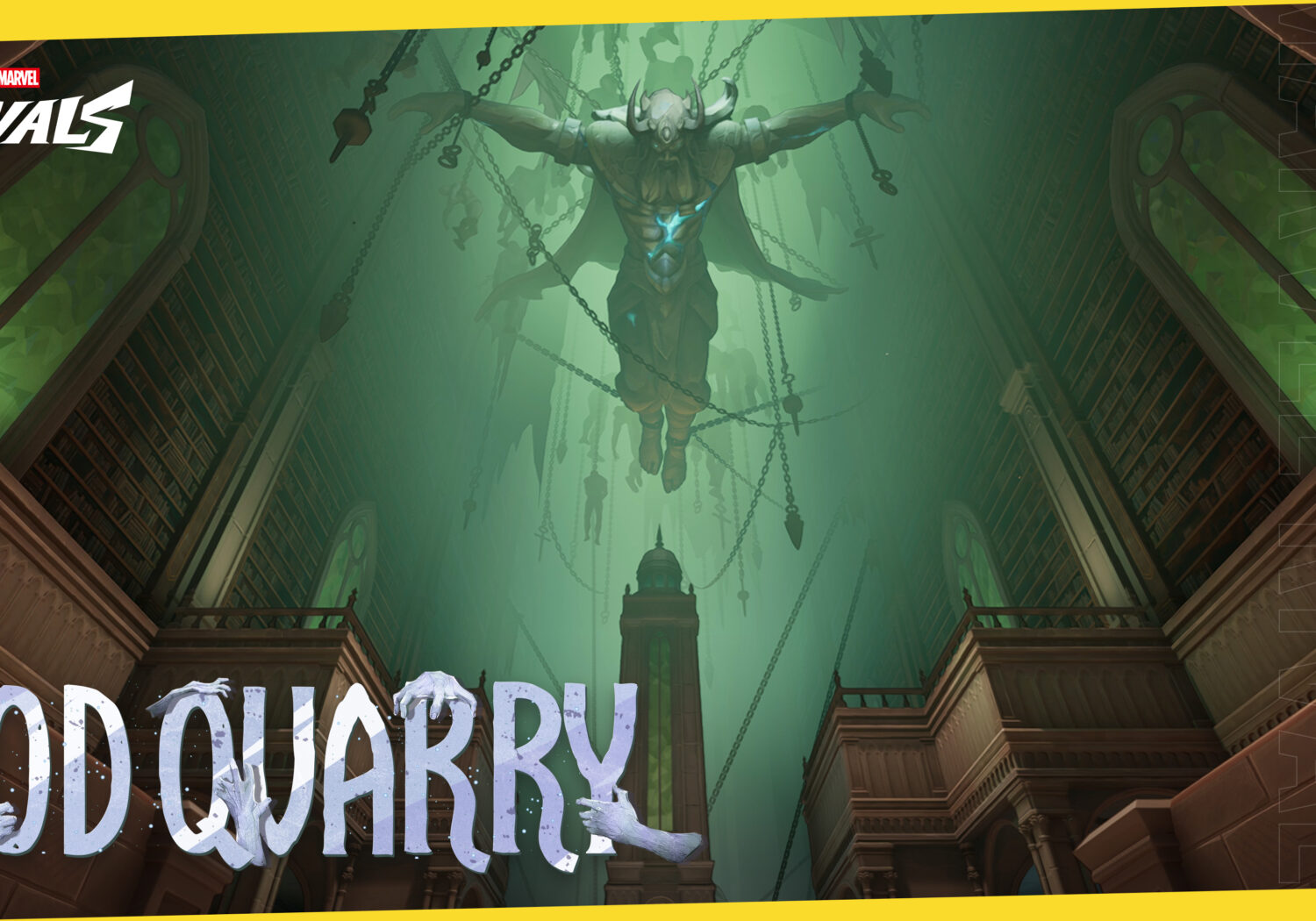 Cenário do mapa God Quarry, em Marvel Rivals