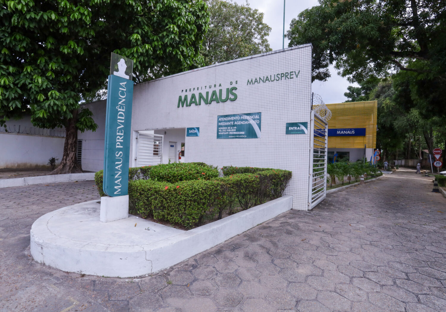 Fachada da sede da Manaus Previdência