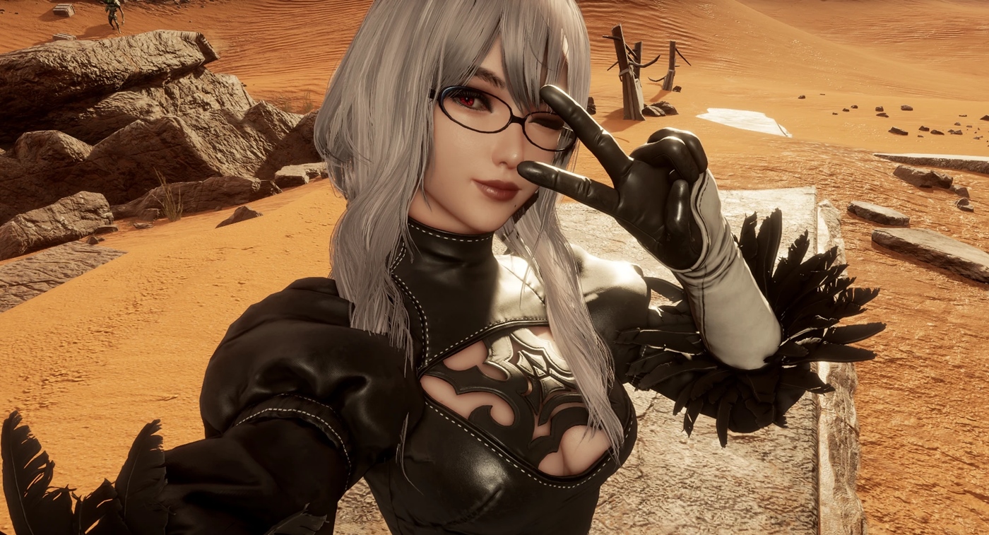 Personagem de Stellar Blade em cenário do jogo.