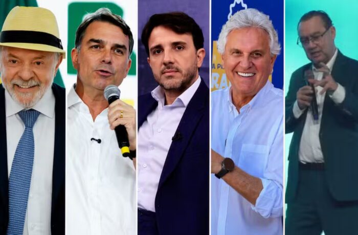Quaest no TO: Lula, 37%; Flávio Bolsonaro, 35%; Ronaldo Caiado, 7%; Augusto Cury, 4%; Renan Santos; 2%