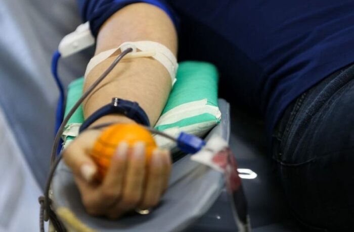 Imagem de arquivo relacionada à doação de sangue.